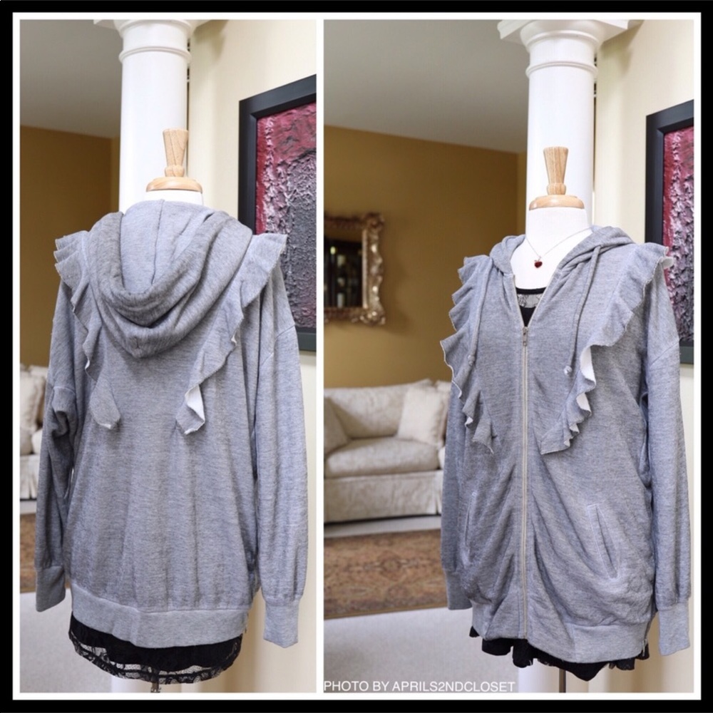 WILDFOX HOODED ZIP HOODIE JACKET - Picture 3 of 7